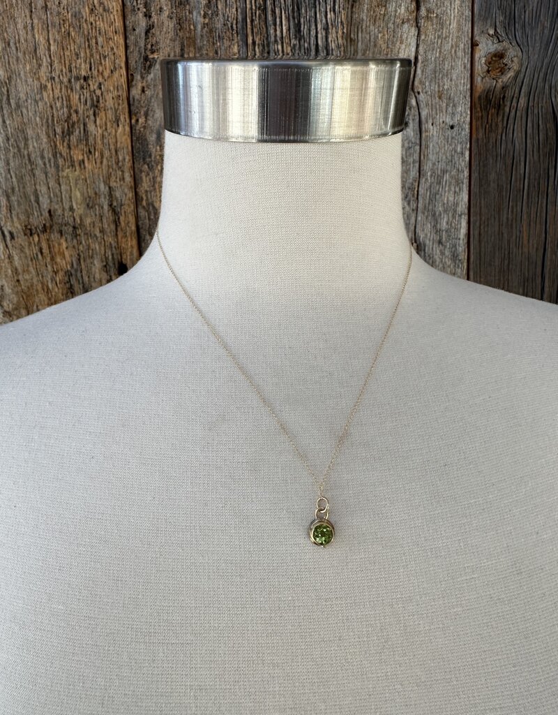 Robin M Designs Robin M 14K Peridot & Diamond Necklace 18"