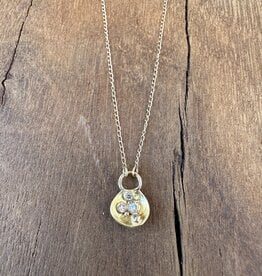 Robin M Designs Robin M 14K Diamond Cluster Charm 16" GF Chain