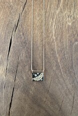 Aili Aili Feather 14K/Wt Diam 16" Postcard Necklace