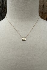 Aili Aili Feather 14K/Wt Diam 16" Postcard Necklace
