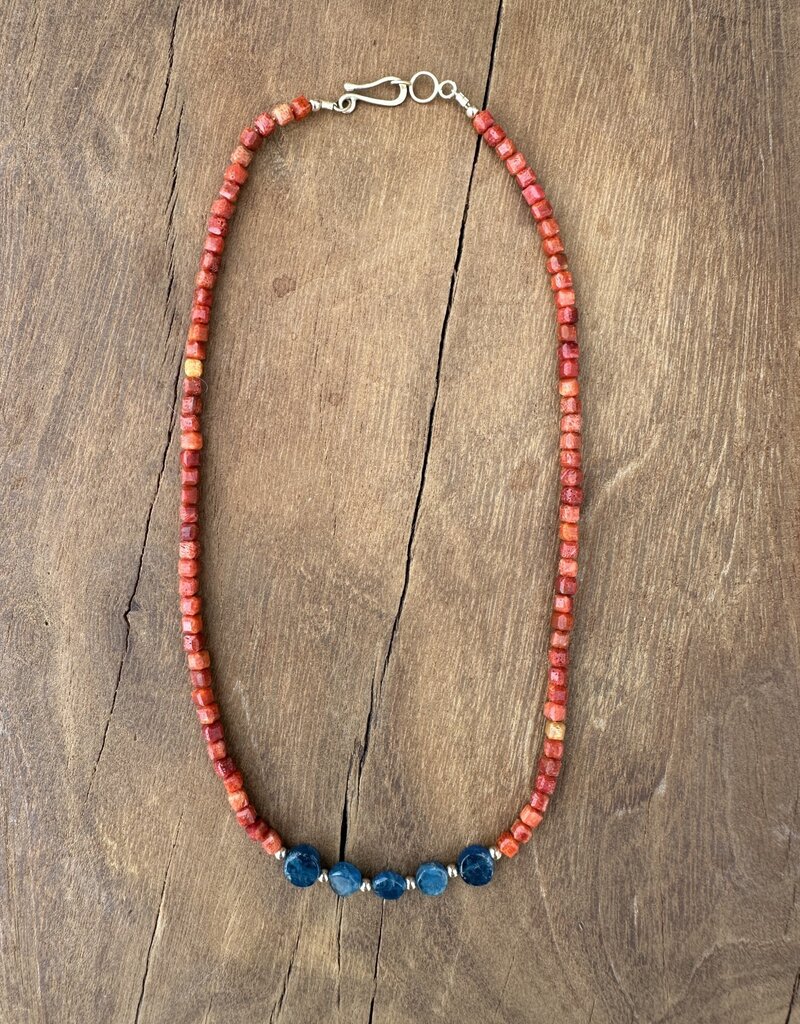 Robin M Designs Robin M 14K Antique Coral & Apatite Necklace 14"
