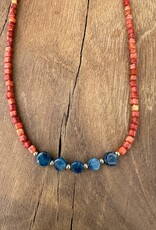 Robin M Designs Robin M 14K Antique Coral & Apatite Necklace 14"
