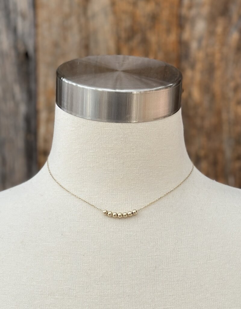 Robin M Designs Robin M 14K Gold Beads Necklace 13.5-14.5"