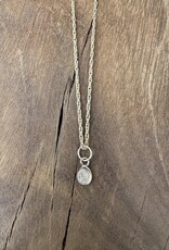 Robin M Designs Robin M 14K Oval 1mm Diamond Charm GF Chain 18"
