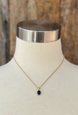 Robin M Designs Robin M 18K Lapis 9x7mm 16" GF Chain Necklace