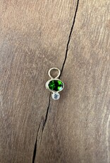 Robin M Designs Robin M Chrome Diopside & White Sapphire Charm 18K