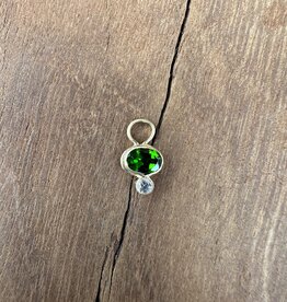 Robin M Designs Robin M Chrome Diopside & White Sapphire Charm 18K