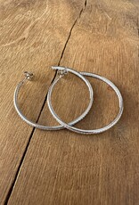 Joy Dravecky Joy Dravecky CZ Whisper Hoop Silver