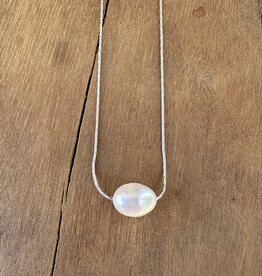 Thatch Thatch Isla Pearl Necklace Rhodium Plated