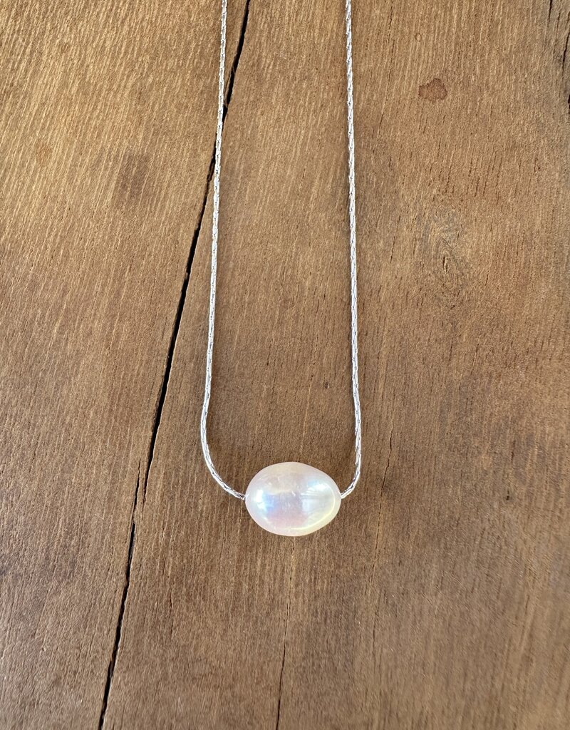 Thatch Thatch Isla Pearl Necklace Rhodium Plated