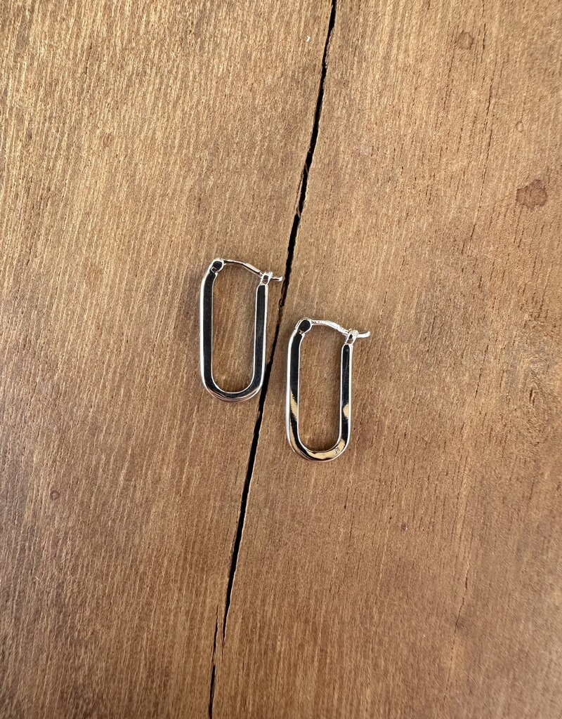 Thatch Thatch Nadine Hoop Earrings Rhodium Plated