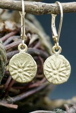 Ashton Handcrafted Jewelry Ashton 18k Gold Gambrion Star Coin Earrings w/ 14k Gold Ear Wires