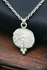 Ashton Handcrafted Jewelry Ashton Salus Coin w/ Silver Balls Necklace SS