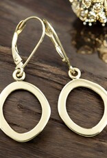 Ashton Handcrafted Jewelry Ashton 18K Gold Flat Circle Earrings