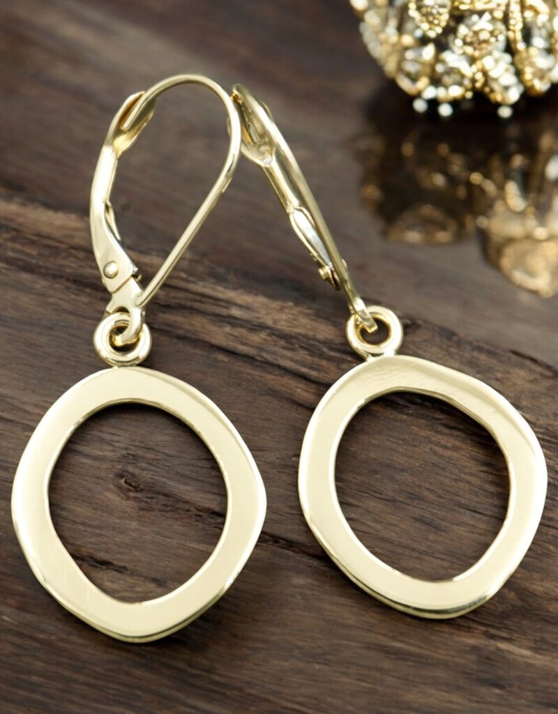 Ashton Handcrafted Jewelry Ashton 18K Gold Flat Circle Earrings