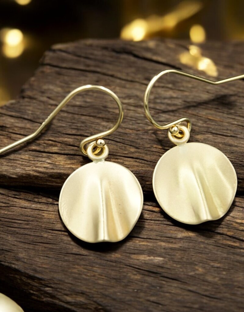 Ashton Handcrafted Jewelry Ashton 18K Gold Wave Earrings Small