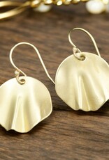 Ashton Handcrafted Jewelry Ashton 18K Gold Wave Earrings Medium