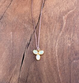 River Song Jewelry River Song Ethiopian Opal Floret Necklace 24K GV