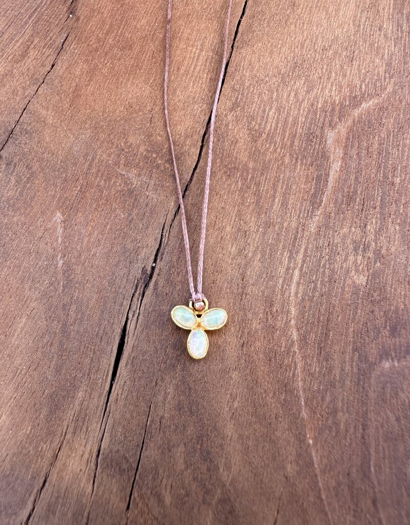 River Song Jewelry River Song Ethiopian Opal Floret Necklace 24K GV