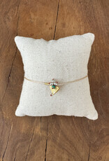 River Song Jewelry River Song Golden Heart Tiny Treasure Bracelet 24K GV