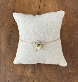 River Song Jewelry River Song Golden Heart Tiny Treasure Bracelet 24K GV