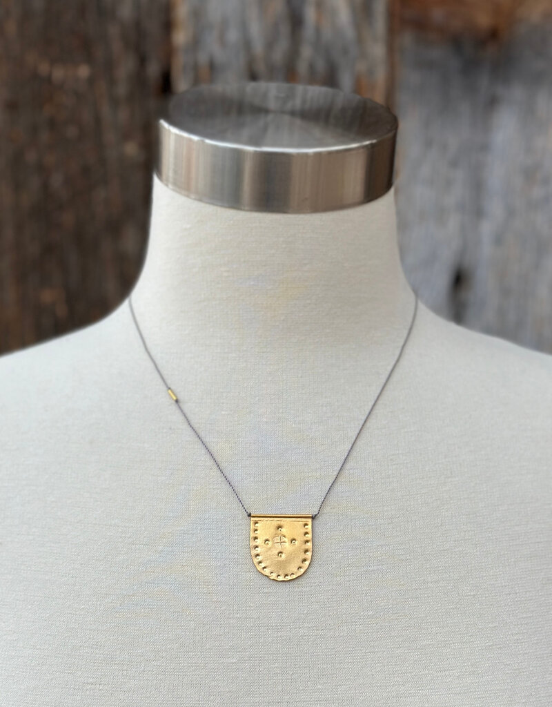 River Song Jewelry River Song Small Medallion Talisman Necklace 24K GV