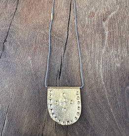 River Song Jewelry River Song Small Medallion Talisman Necklace 24K GV