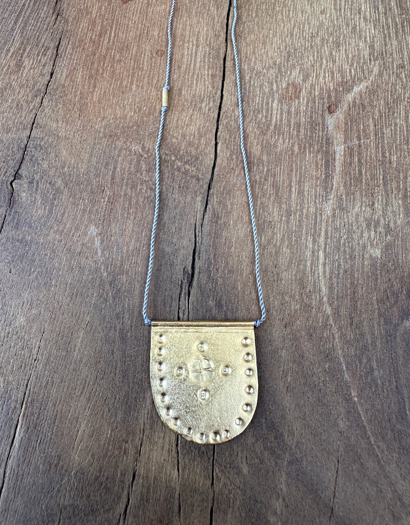 River Song Jewelry River Song Small Medallion Talisman Necklace 24K GV