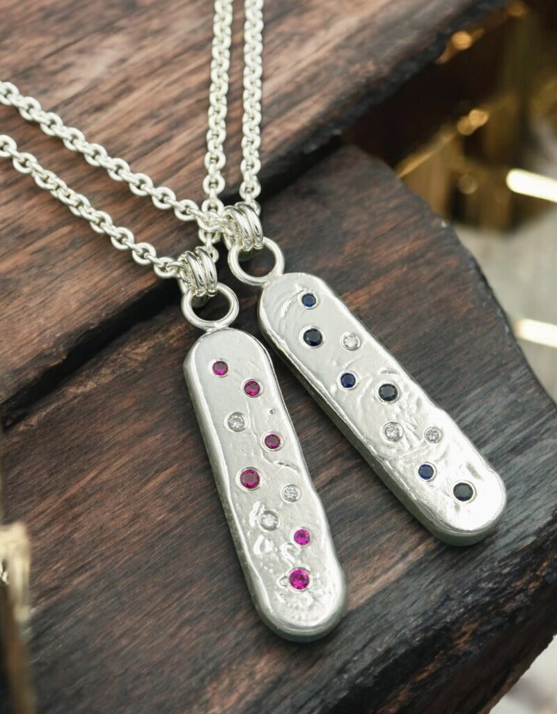 Ashton Handcrafted Jewelry Ashton Sampietrini Bar Necklace Fine Silver