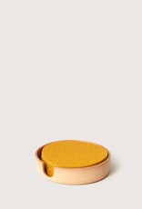 Graf Lantz Graf Lantz Kobon Leather Round Tray- Natural
