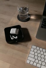 Graf Lantz Graf Lantz Kobon Leather Square Tray- Black