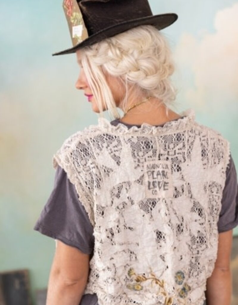 Magnolia Pearl Magnolia Pearl Crochet Idahlia Vest 081 Moonlight*