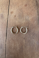 Robin M Designs Robin M 14K Small Gold Hoops 13x2mm