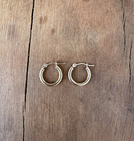 Robin M Designs Robin M 14K Small Gold Hoops 13x2mm