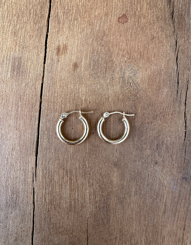 Robin M Designs Robin M 14K Small Gold Hoops 13x2mm