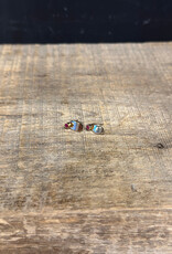 Robin M Designs Robin M 14K Pink Sapphire Shield Post Earrings (removable)