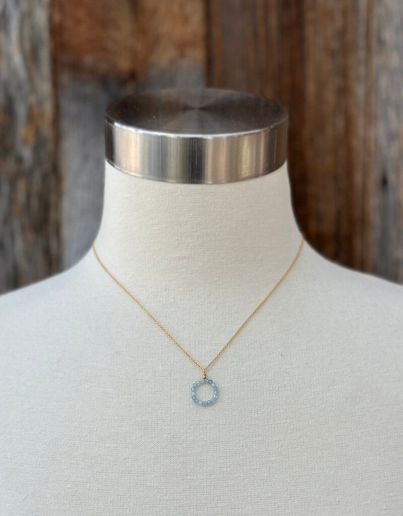 Elizabeth Nicole Elizabeth Nicole Aquamarines Around GF Necklace N110