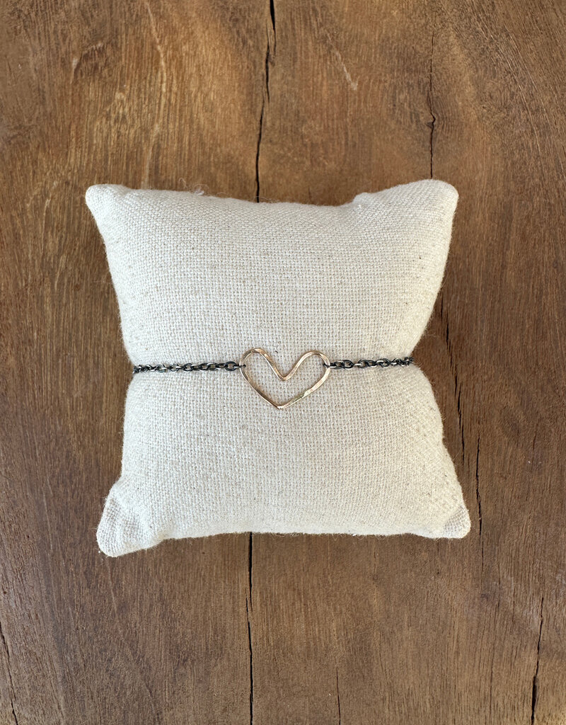 Elizabeth Nicole Elizabeth Nicole GF Heart OXSS Chain Bracelet B201
