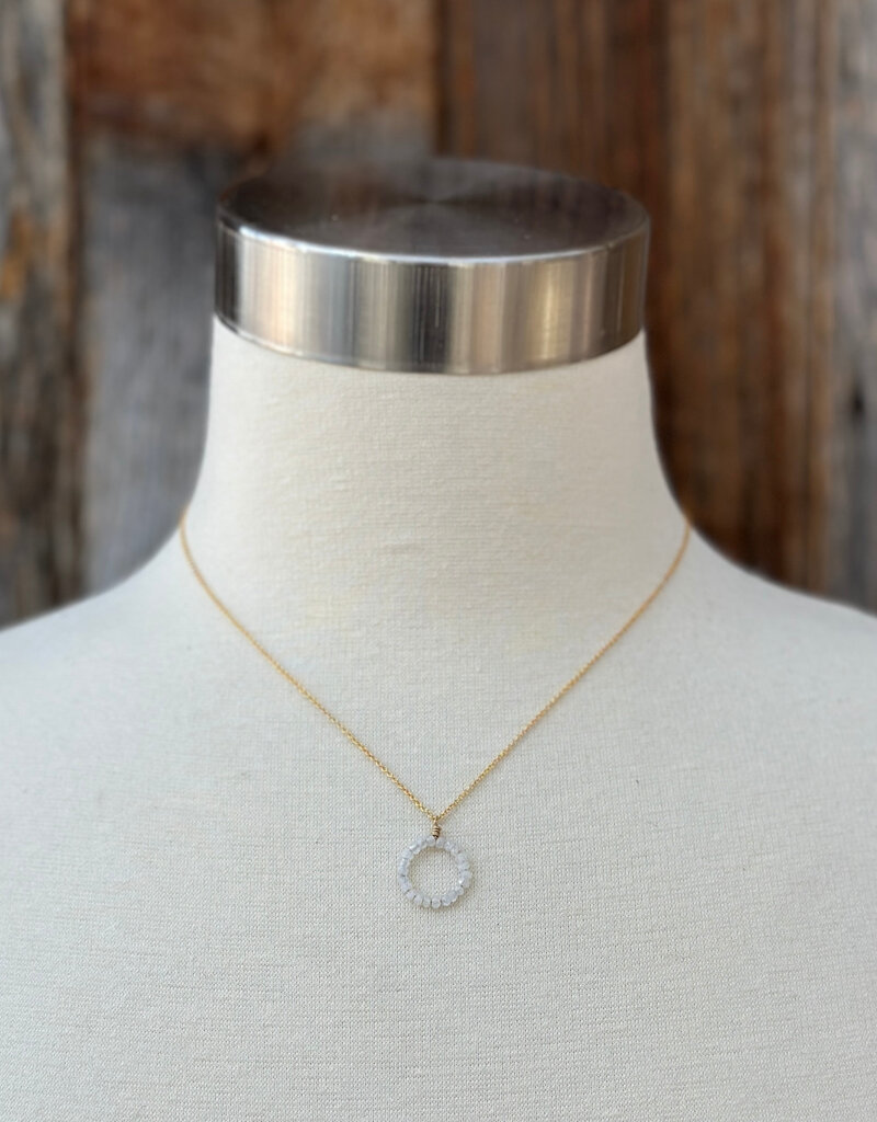 Elizabeth Nicole Elizabeth Nicole Moonstones Around GF Necklace N101