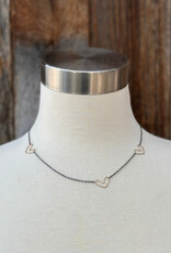 Elizabeth Nicole Elizabeth Nicole N58 3 GF Hearts on OX/SS Chain 17"