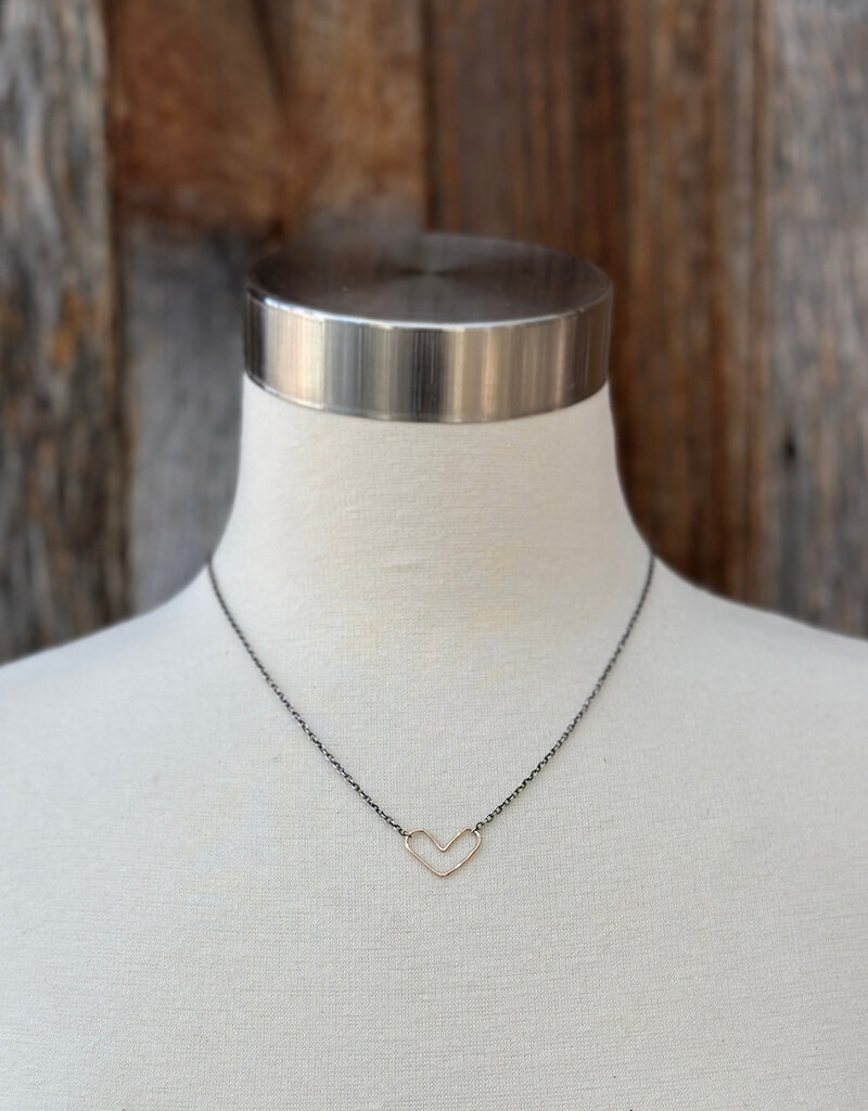 Elizabeth Nicole Elizabeth Nicole N59 Small GF Heart OXSS Chain