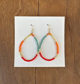 Elizabeth Nicole Elizabeth Nicole Rain Drop E141 Lemon Zircon, glass seed beads, GF