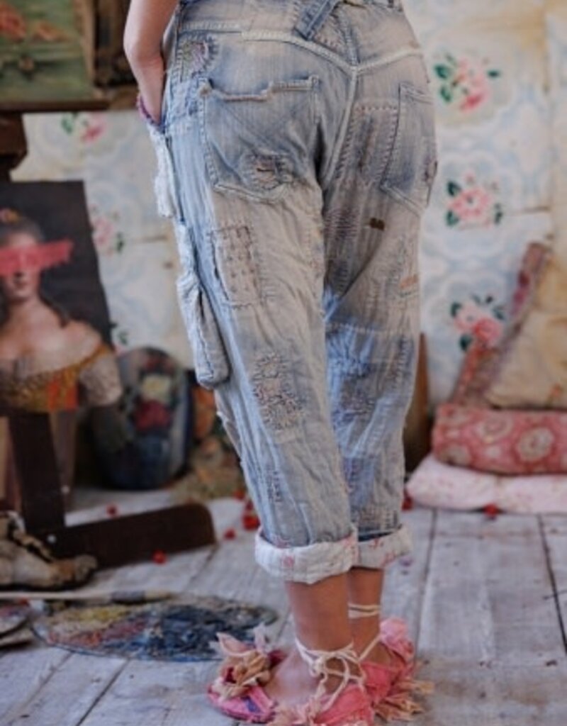 Magnolia Pearl Magnolia Pearl Quilted Tatum Cargo Denim Pants 819 Washed Indigo