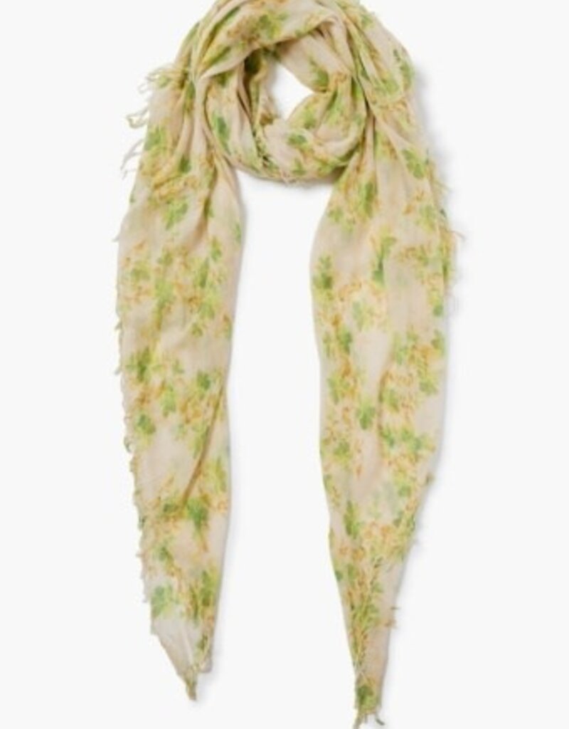 Chan Luu Chan Luu Cashmere and Silk Scarf BRH-SC-599 Electric Green Floral