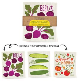 The Neighborgoods The Neighborgoods Farmers Market Sponge Cloth Set 3