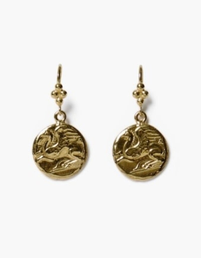 Chan Luu Chan Luu Pegasus Coin Earrings Gold EG-5870