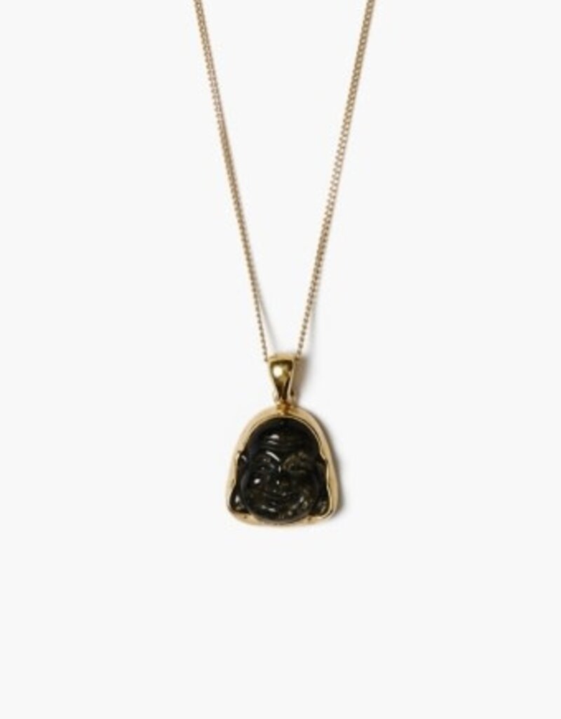 Chan Luu Chan Luu Black Obsidian Buddha Necklace NG-15379 GP