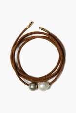 Chan Luu Chan Luu Vanya Leather Bracelet BG-6359 18K GP