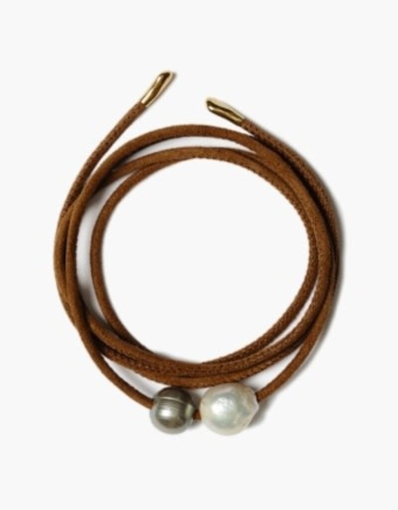 Chan Luu Chan Luu Vanya Leather Bracelet BG-6359 18K GP