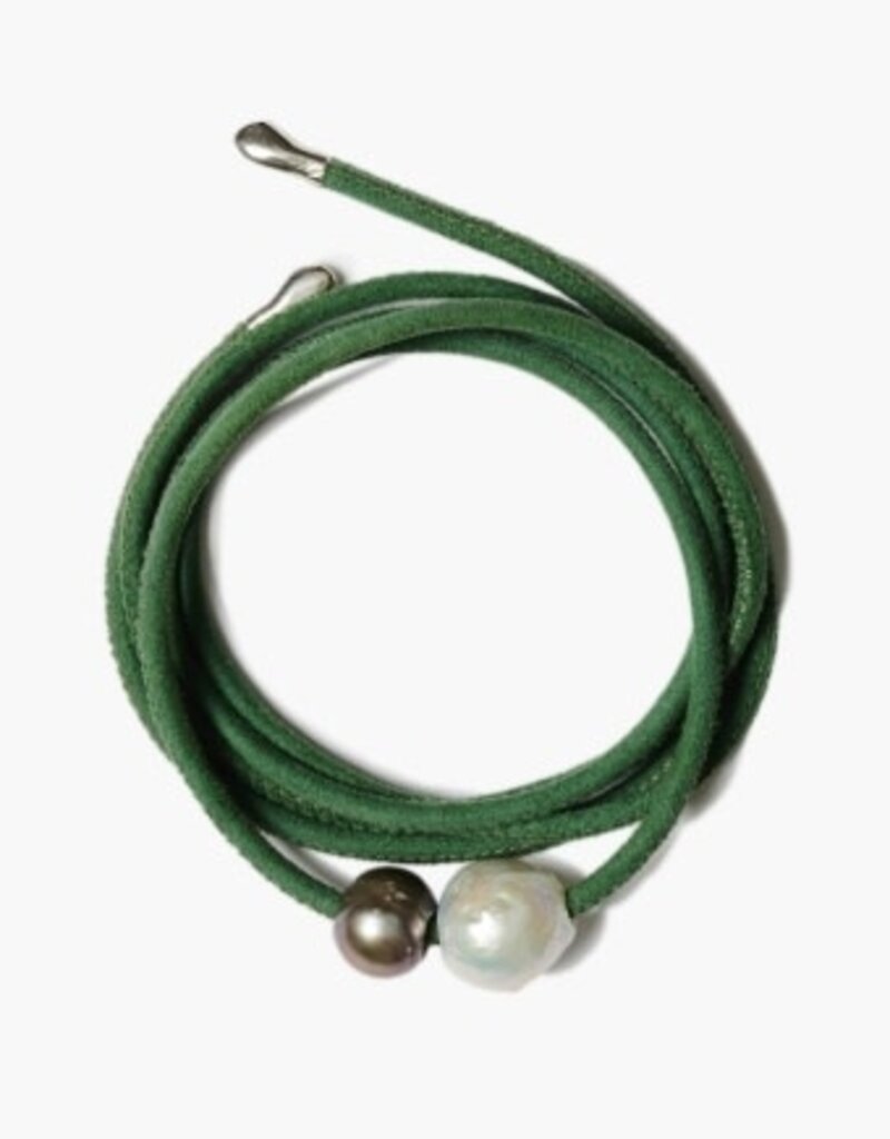 Chan Luu Chan Luu Vanya Leather Bracelet Green BS-6359